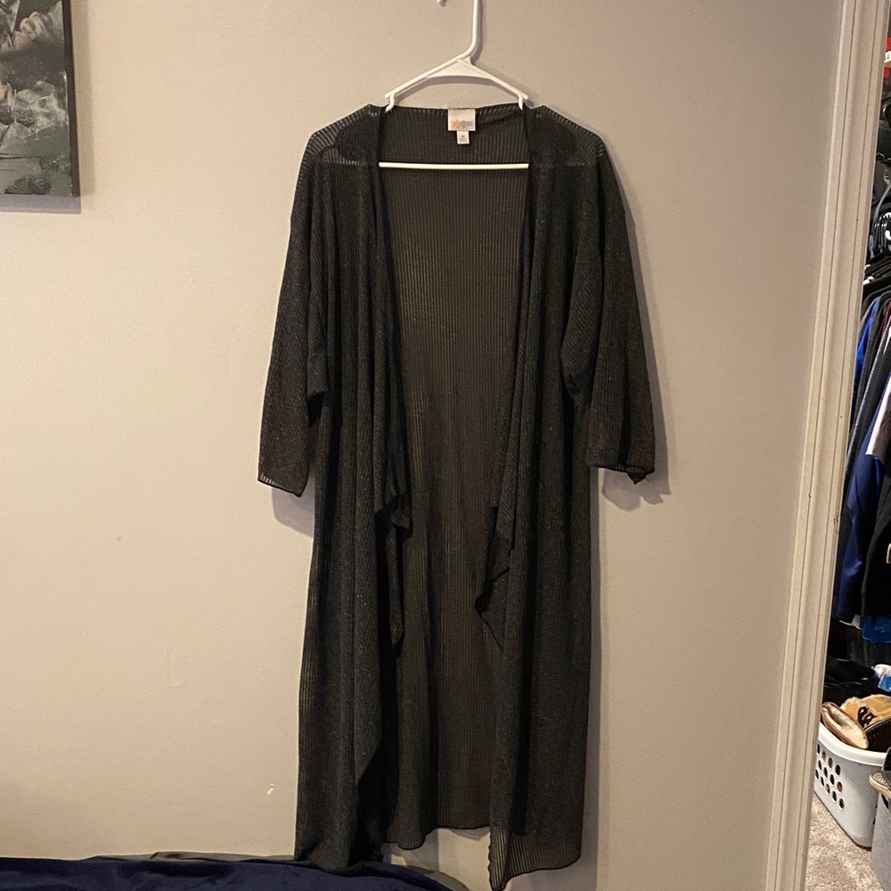 LuLaRoe Black Open-Front Cardigan